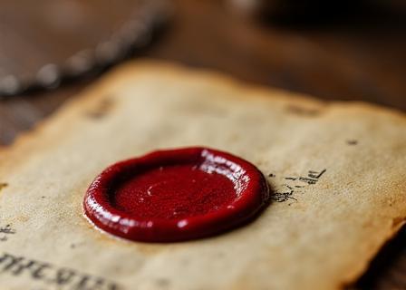 Sigillo antico su ceralacca che simboleggia la riservatezza